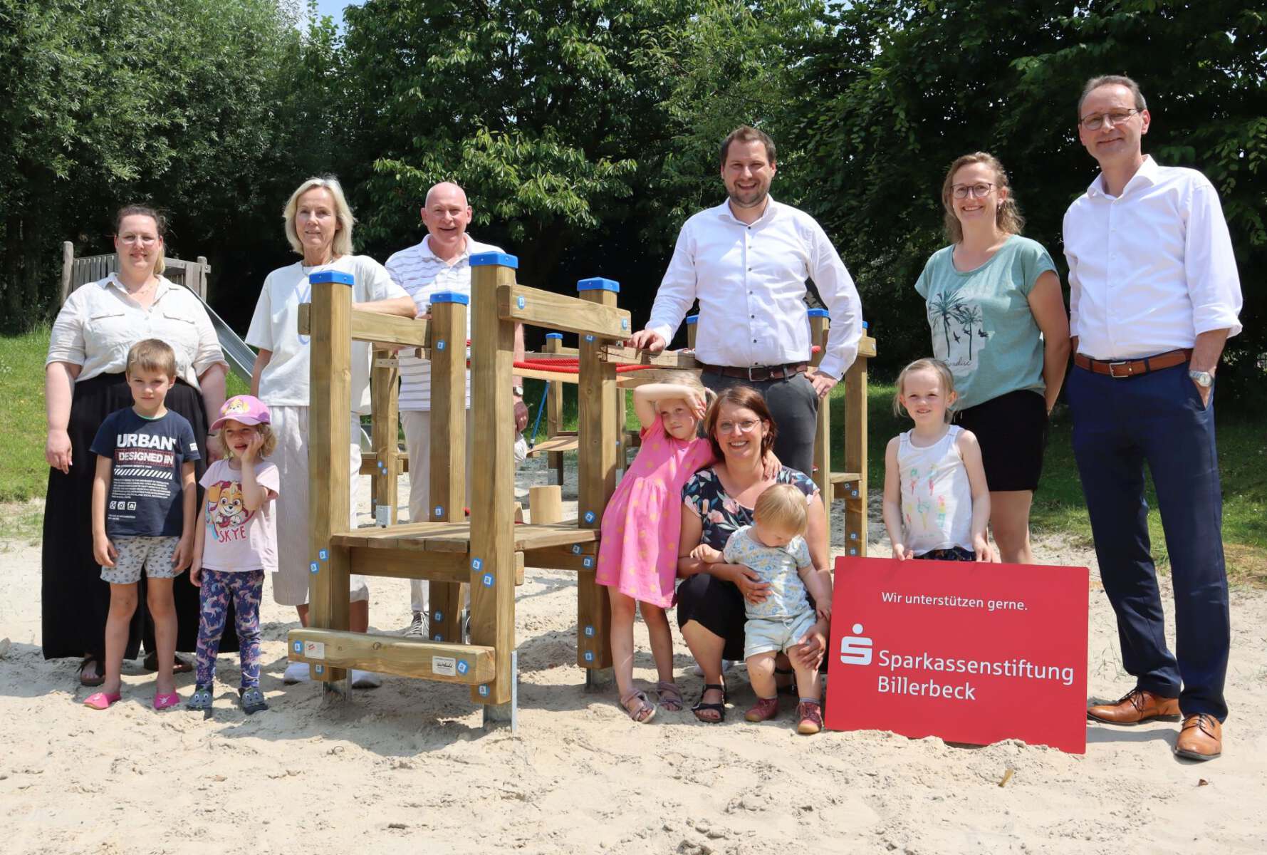 Vertreter(innen) des Kita-Fördervereins, der Bürgerstiftung und der Sparkassenstiftung Billerbeck