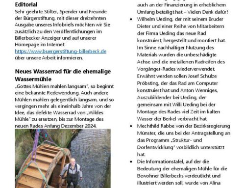 Neues von der Bürgerstiftung – Infobrief Nr. 13