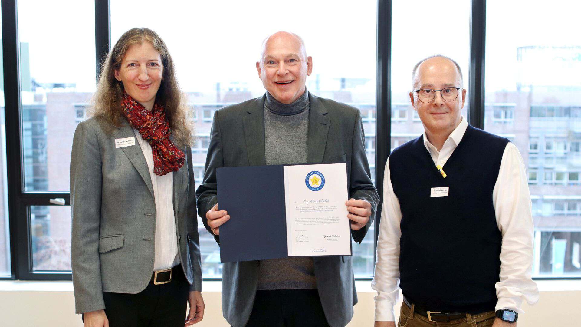 Bernadette Hellmann, Martin Braun, Dr. Stefan Nährlich; Foto: Ingo Wilhelm, Stiftung Aktive Bürgerschaft